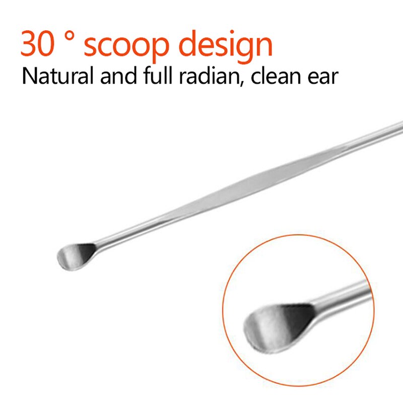 1/6 Pcs Set Rvs Earpick Lepel Tool Kit Oor Tikken Oor Clean Ear Wax Remover Spiraal Draagbare oor Care Beauty