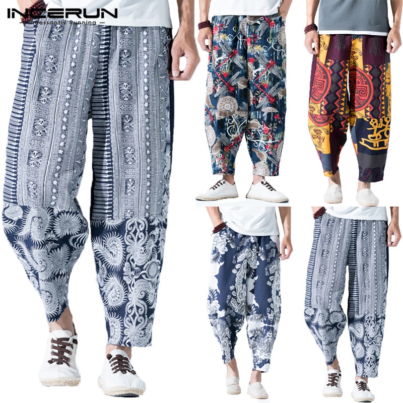 lässig Hosen Strand Hiphop Männer Haram Hosen Frauen Breite Beine Schlauch ausgebeult verlieren Hosen Jogginghose keuchen tanzen 3XL