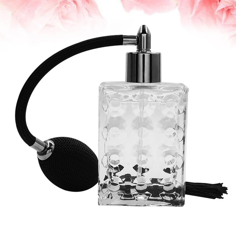 1Pc Parfum Fles Glas Lange Buis Lucht Tas Nozzle Parfum Spray Fles Lege Parfumflesjes Reizen (Zilver)