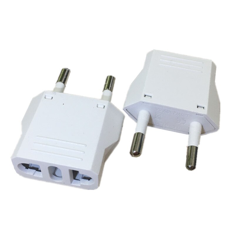 2pcs EU KR German Travel Plug Italian US To EU KR Euro European Germany Travel Power Plug AC Adapters Outlet Electrical Socket: White