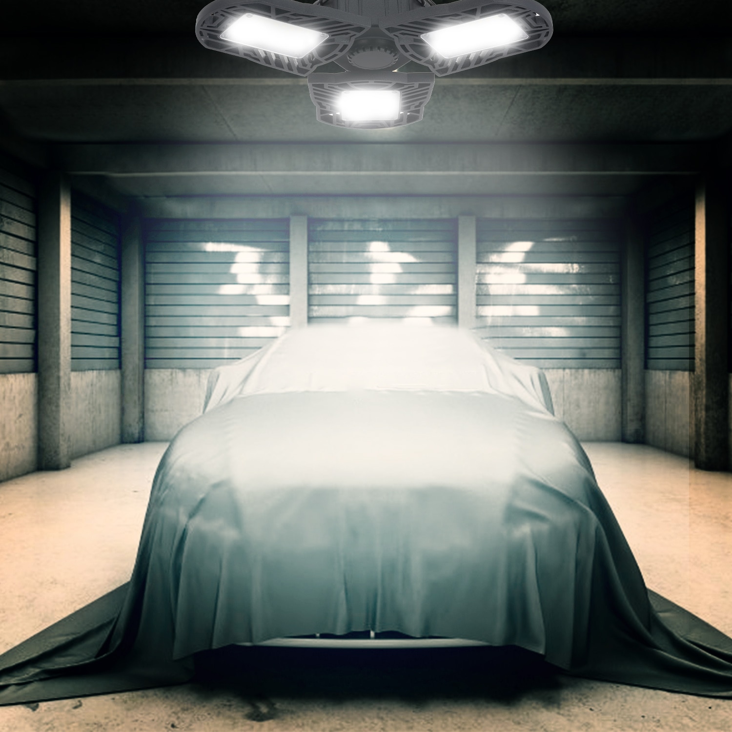 LED Garage Parking Light AC85-265V 6000lm Deformable Lamp Foldable E27 / E26 Bulb Interface for Indoor Lighting