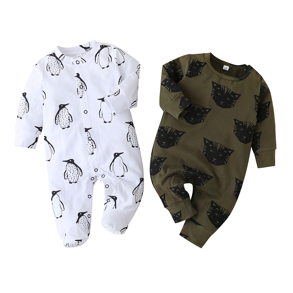 3 Maanden Baby Boy Kleding Cartoon Romper Lange Mouw O-hals Mode Katoen Herfst