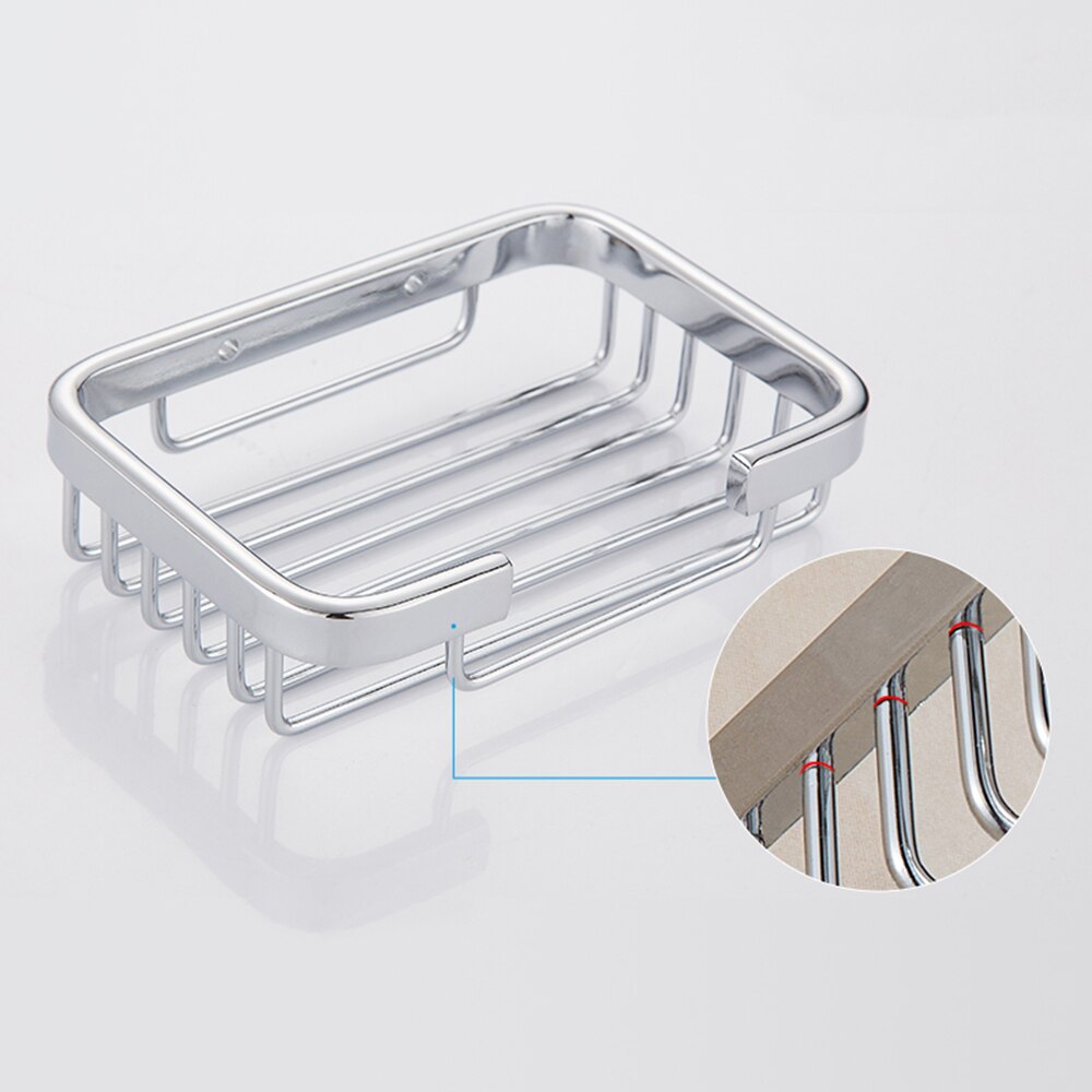 Stainless Steel Soap Dish Bathroom Storage Soap Rack Plate Box Container Wall Storage Rack Holder