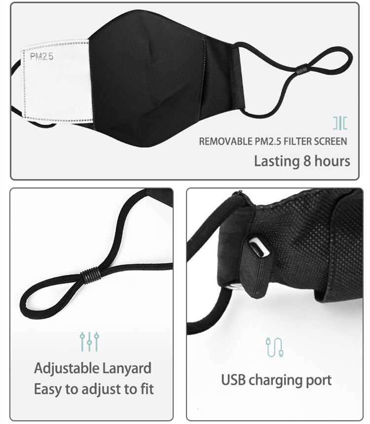 Dropshipping sconto Bluetooth programmabile morbido portato cotone polvere maschera, costruito-in portato Schermo tavola, festa giocattoli per uomini e donne