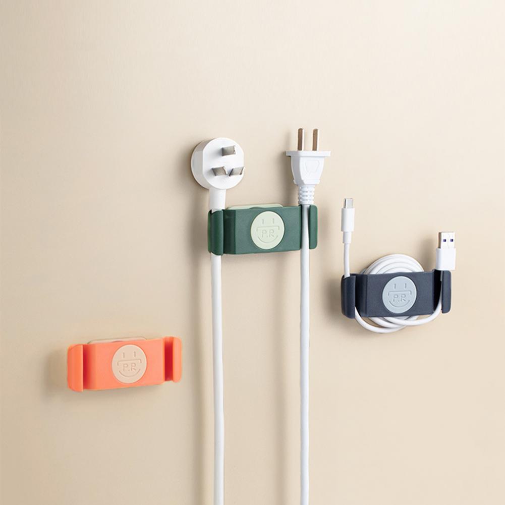 4Pcs Plug Storage Rack Wonderful Powerful Load-bearing Cable Clamp Decorative Practicability Plug Organizer
