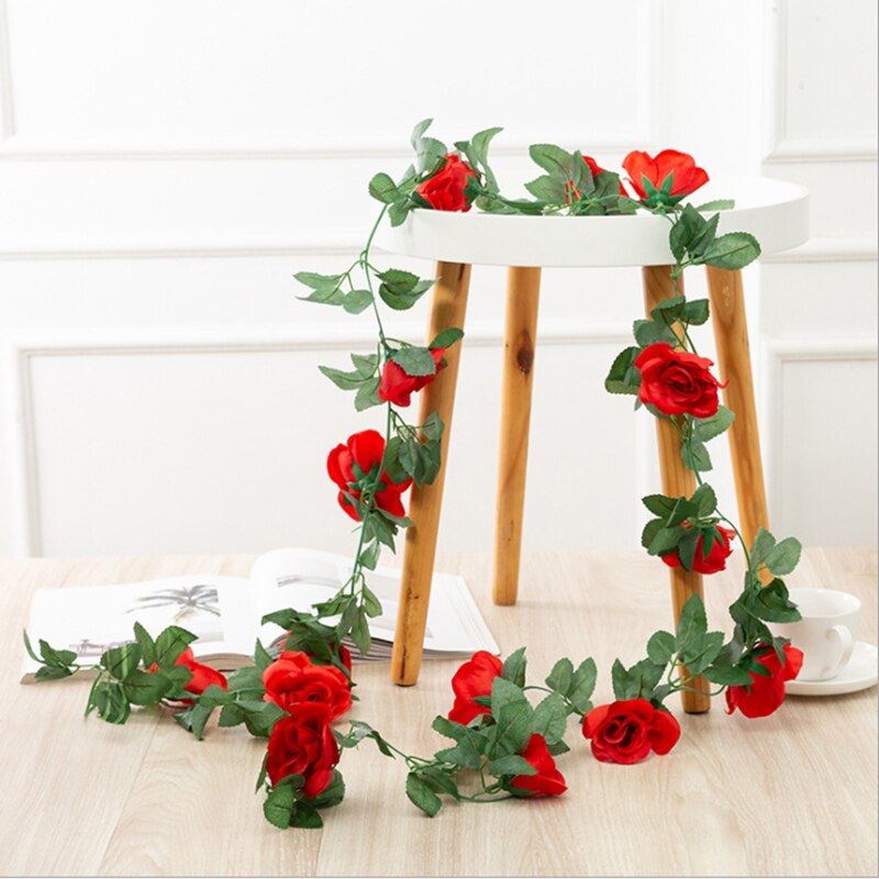 Artificial Plants All for Wedding Roses Flower Vine Christmas Bathroom Decorative Flowers Wall Home Decor Household Products