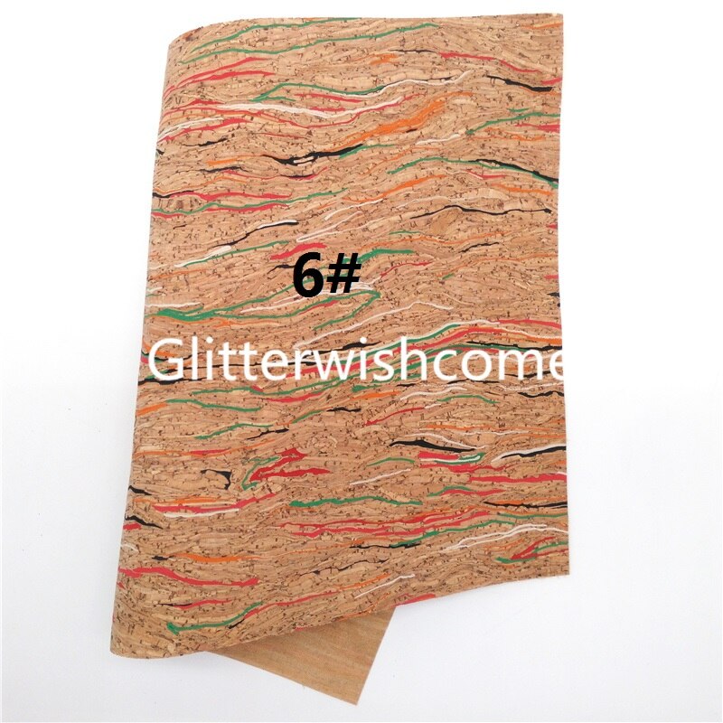 Glitterwishcome Metallic Soft Cork Vinyl Synthetic Leather Faux Fabric Sheets for Accessories Bows DIY 21X29CM GM1035A