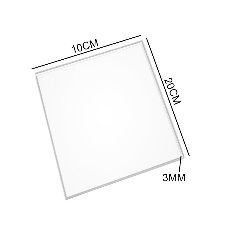 1mm 2mm 3mm Thickness Acrylic Clear Perspex Sheet Cut Plastic Transparent Board Perspex Panel Durable Doors And Signage Decor: 10x20cm 3mm