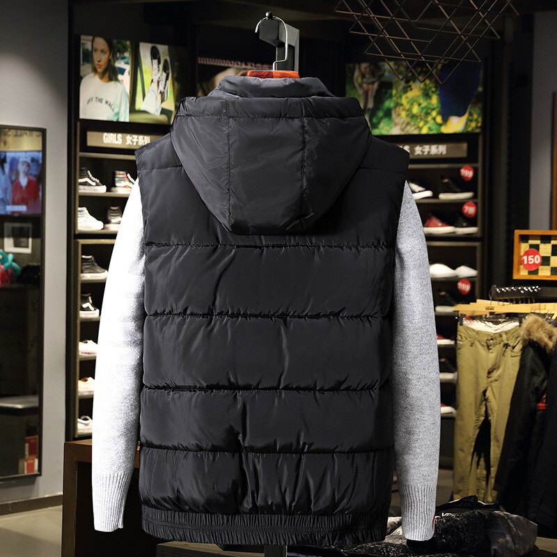 Veste à capuche d'hiver Gilet homme 6XL 7XL 8XL 9XL veste sans manches homme rouge bleu noir Gilet grande taille homme Gilet Uomo Inverno Mannen