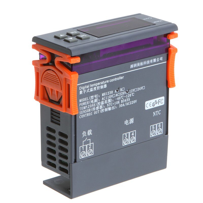 30A 220V Digital Temperature Controller Thermocouple -40℃ to 120℃ with Sensor
