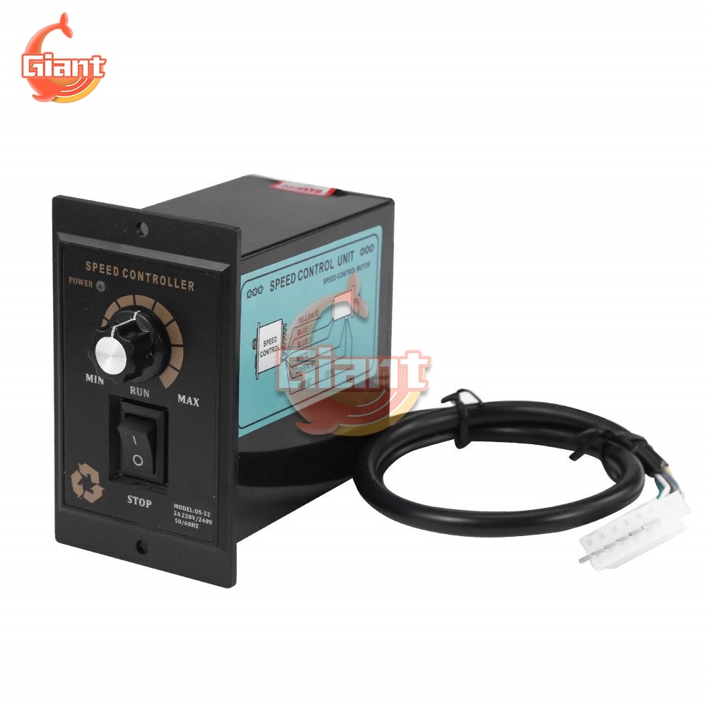 AC 220V 400W Motor Speed Pinpoint Regulator Controller Forward & Backward 50/60hz Speed Reducer Motor Speed Control 6 Pin