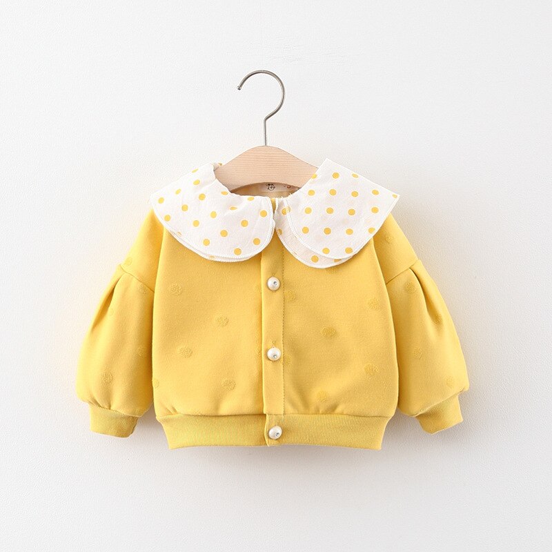 Manteau bébé veste bébé printemps hiver coton grand double col doublure peluche vêtements bébé fille princesse veste enfant