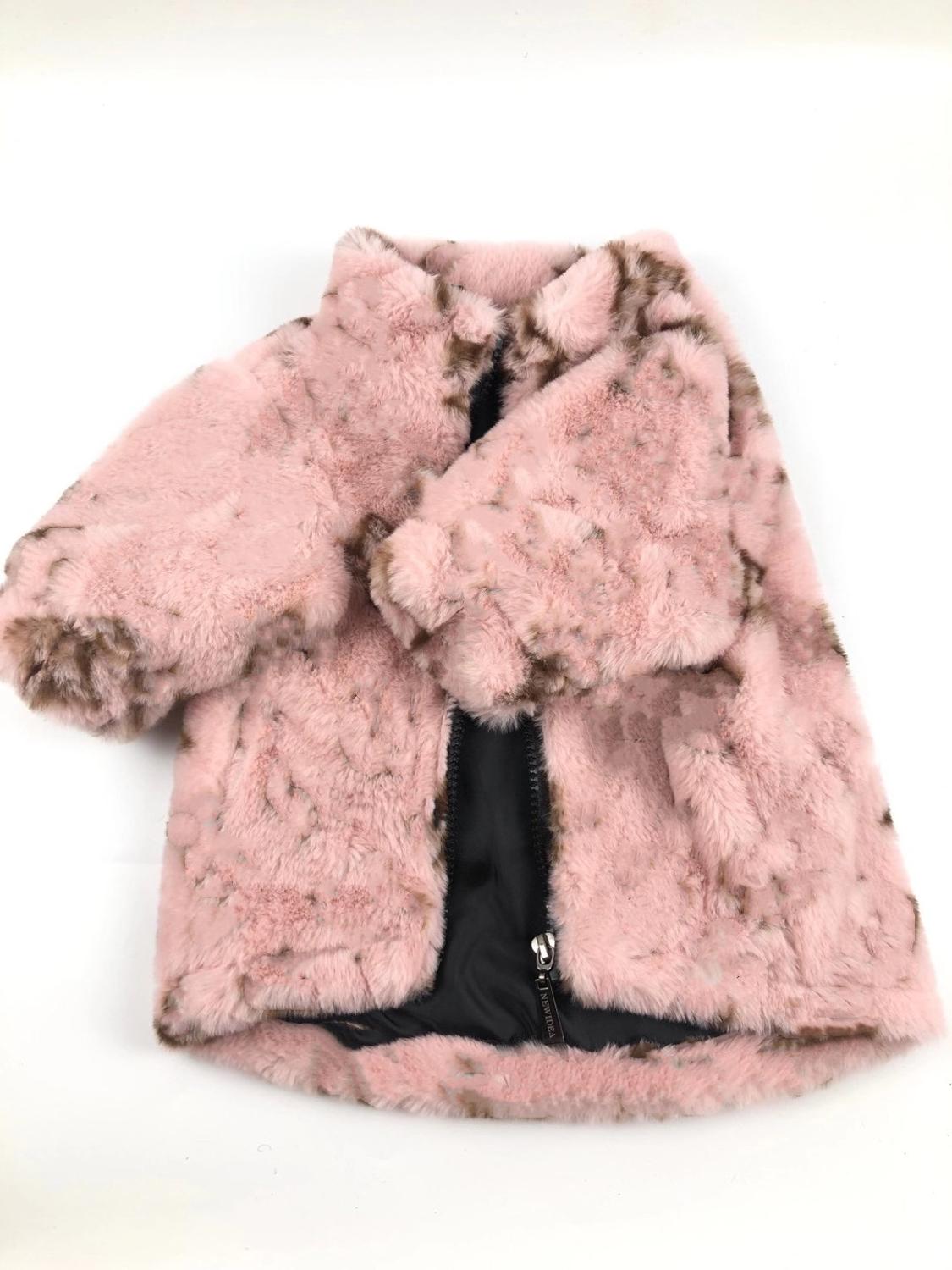 Winter Haustier Hund Kleidung Braun Beige Rosa Welpen Haustier Katze Mantel Jacken Für Hunde ist hingefallen Outfit Chihuahua Kleidung Overall b1133: Rosa / M