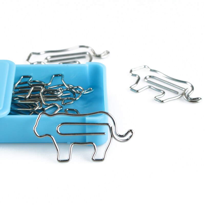 Shape Paper Clip animal Pin leopard Shape PaperClip Silver Paper Clips Papeleria Office Accessories Paperclips Clips Para Papel