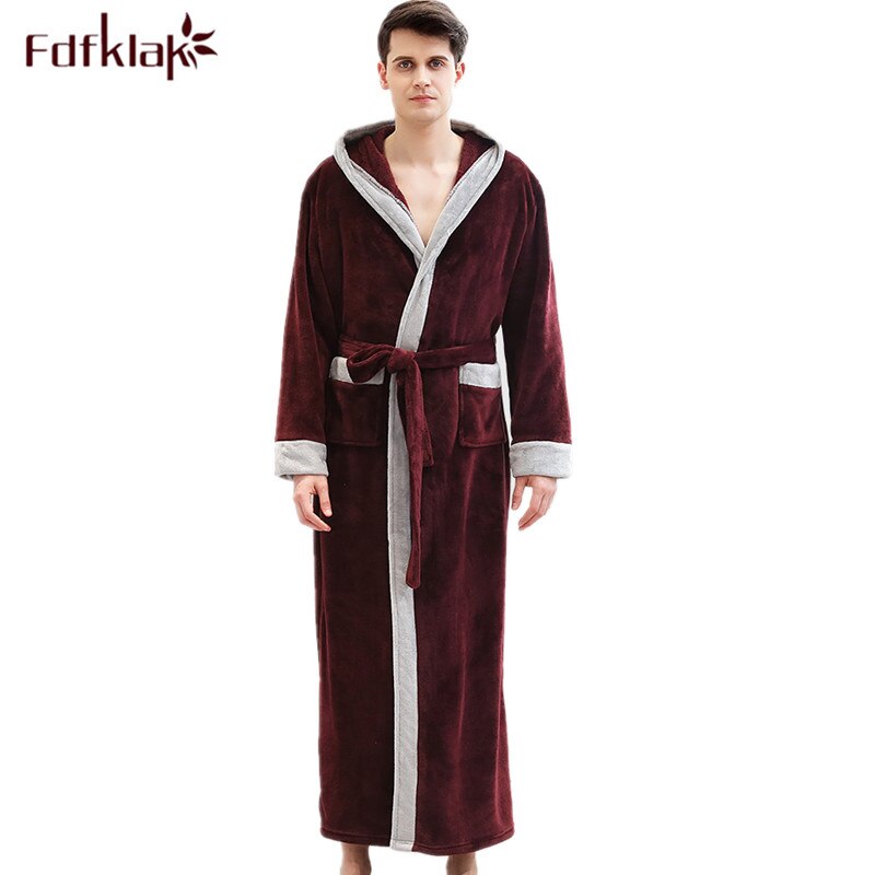 kimono hombre badjas mannen herfst winter badjas warm flanel mannelijke nachtkleding dikke huis kleding bata hombre