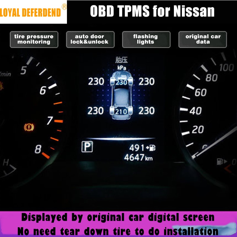 Teana x-trail tiida kick venucia  t70 t70x obd tpms dæktryksovervågningssystem automatisk dørlås speedlock