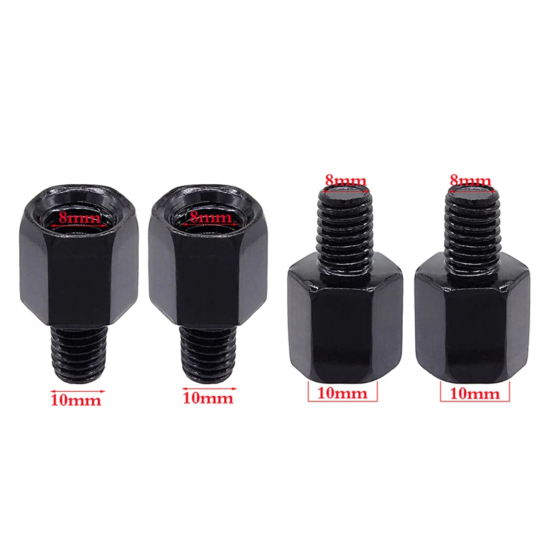 1 Pair Universal Mirror Adapter M10 M8 Clockwise Motorcycle Motorbike Rearview Mirror Adapter Bolt Steel Metal for Motorcycle