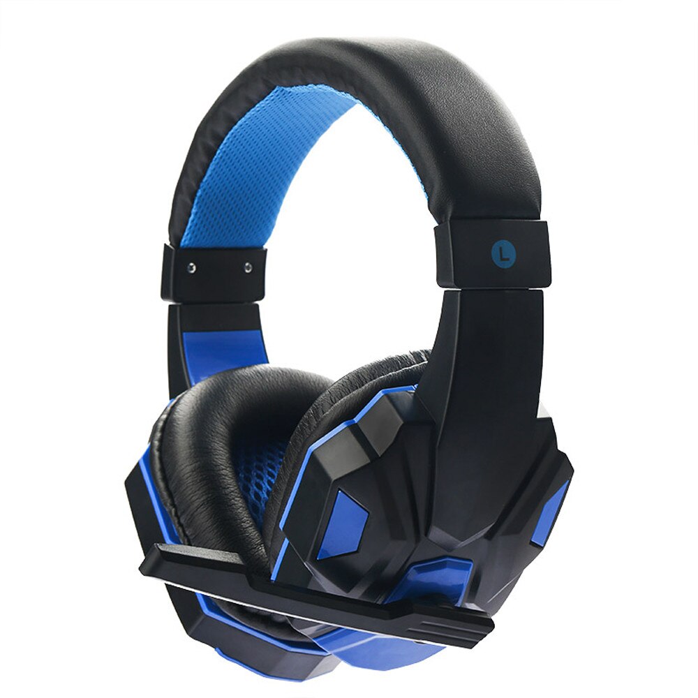 VOBERRY Gaming Headset Gamer Gaming Stereo Headset met Computer Microfoon/PS4 Xbox One/Laptop: Blauw