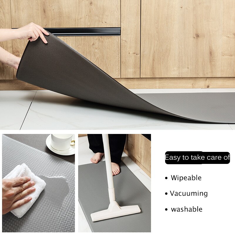 Tapis de sol Long en cuir PU, imperméable à l&#39;huile, antidérapant, en PVC, pour la maison, le balcon, le couloir, le paillasson d&#39;entrée