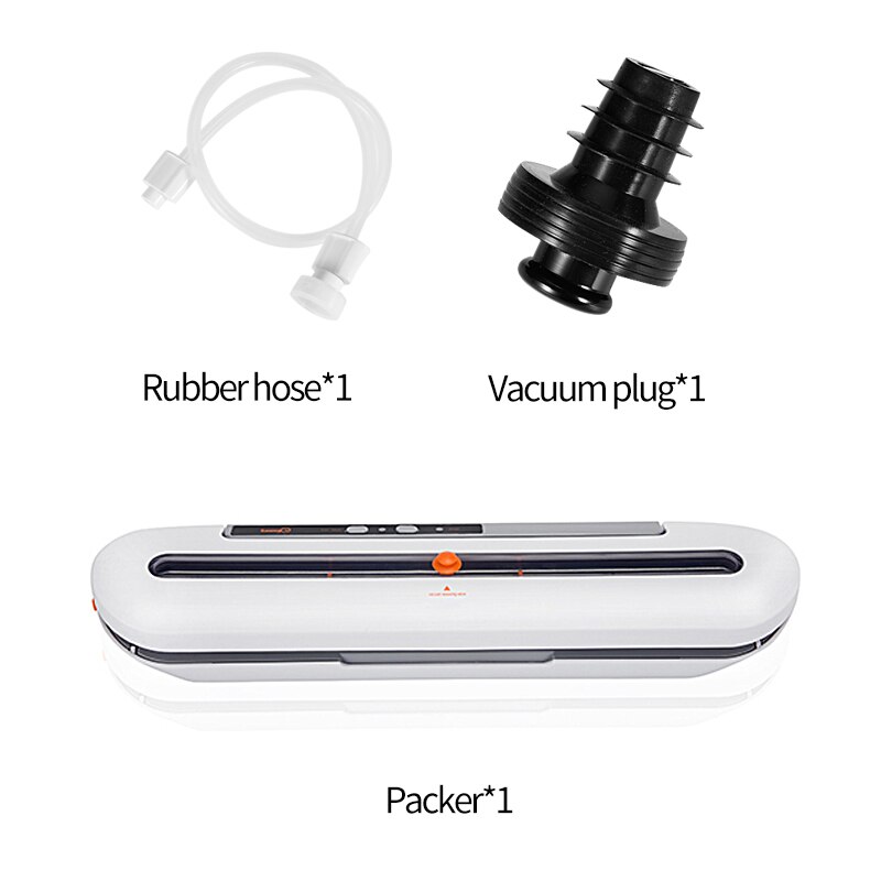 Best Electric Vacuum Sealer Machine With 10pcs 220V/110V Food Saver Bags Household Automatic Food Vacuum Packaging Machine: gray-2pc / EU220v