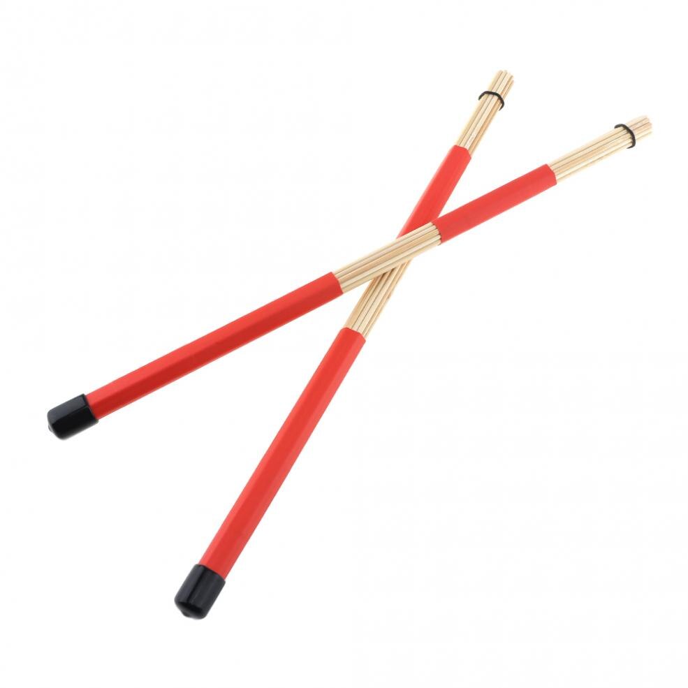 2pcs 40cm Wooden Rods Rute Jazz Drum Sticks Drumsticks Percussion Instruments Accessories for Drum Set