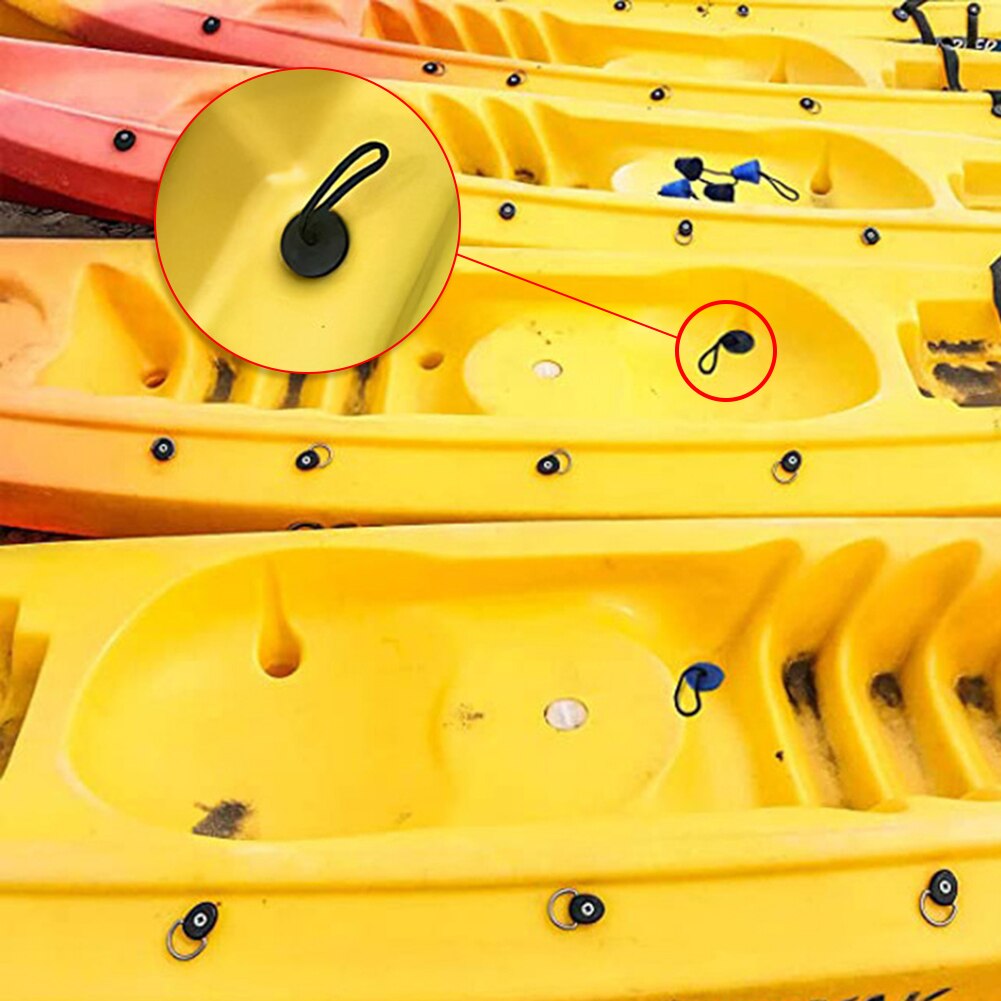 4pcs Universal Kayak Drain Holes Plugs Canoe Marine Boat Dinghy Scupper Plug Drain Holes Stopper Kit With Cord Rope