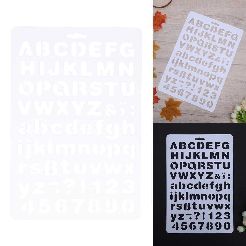 DIY Alphabet Number Lettering Stencil Template Hollow Letter Scrapbooking Stencils Painting Paper Craft Word School Supplies: green