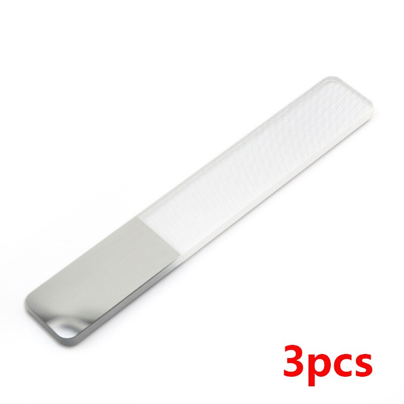 Nano Glas Nagelvijl Transparant Glas Nail Buffer File Duurzaam Polijsten Nagelvijl Professionele Nagelvijl Manicure Tool: 3pcs