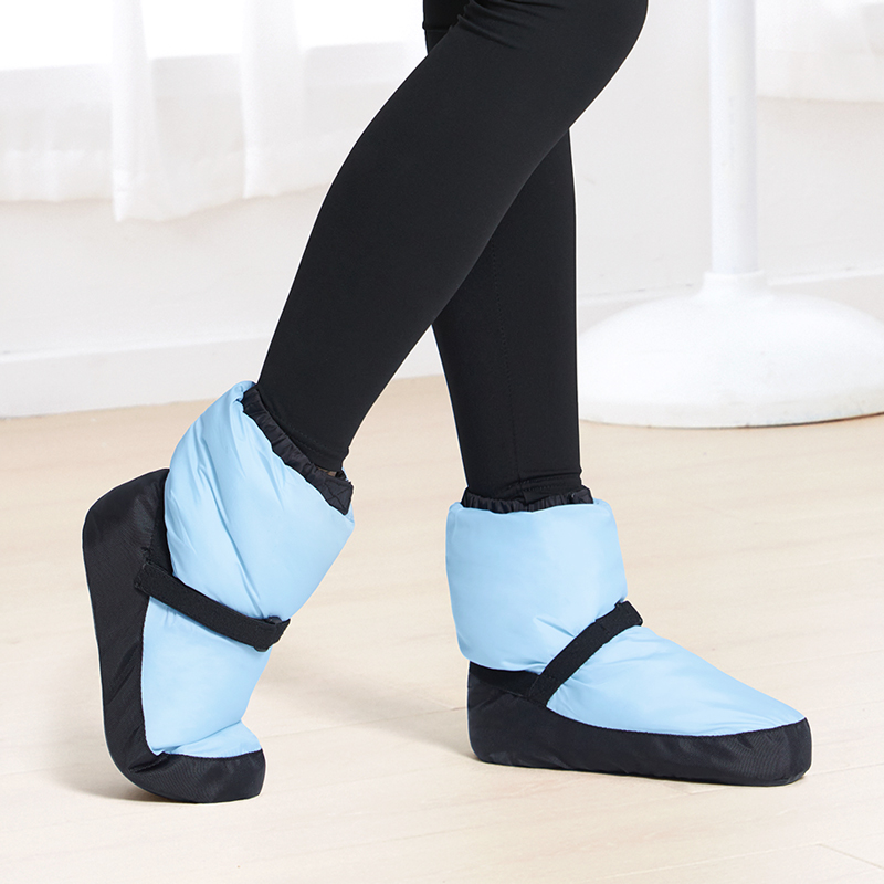 Zapatos de Ballet para mujer, botines de calentamiento, zapatos de baile nacionales, botas de baile de invierno, botas de bailarina antideslizantes cálidas, zapatos de entrenamiento: XS / Beige