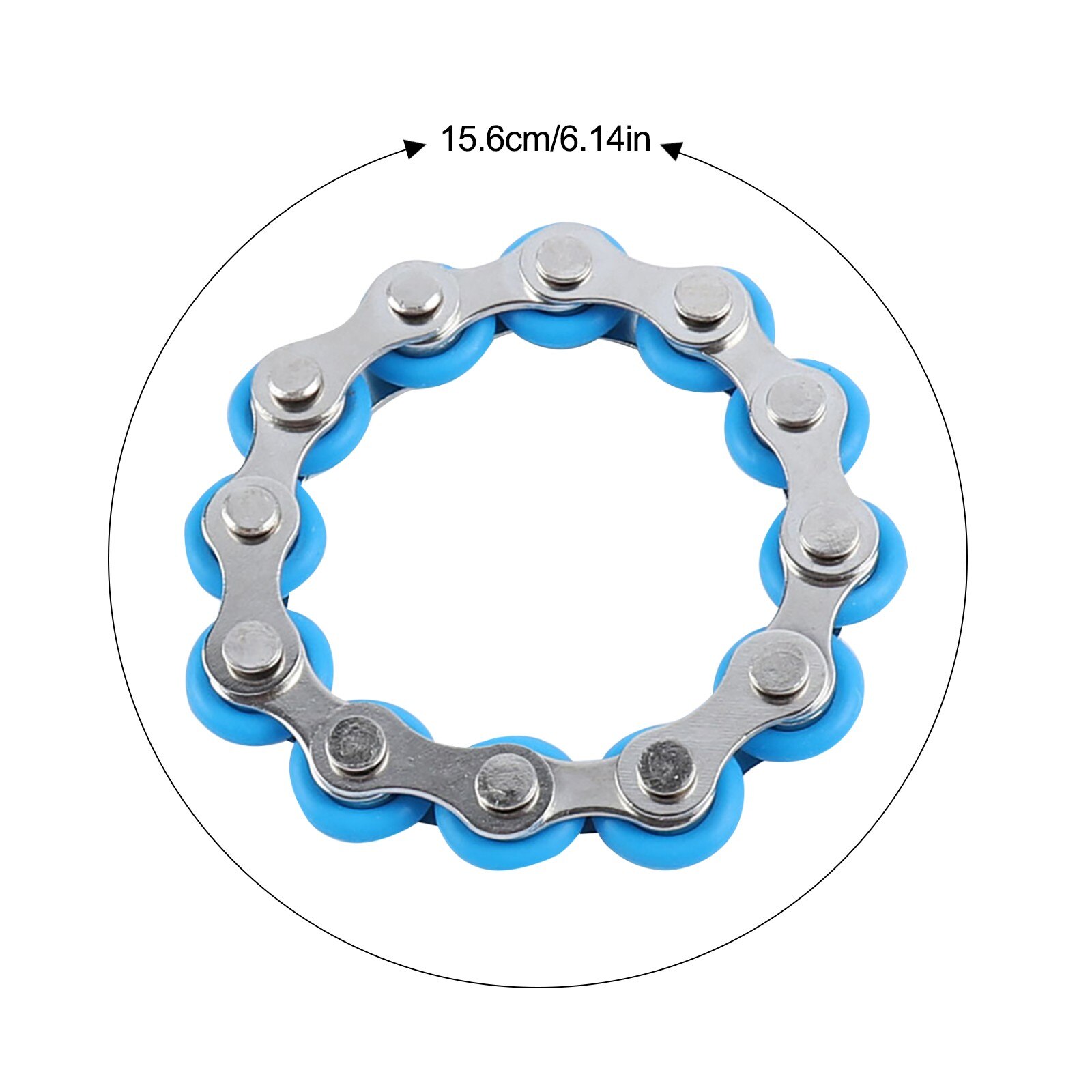 2PC 6/12 nodi nuovi portachiavi catena Fidget giocattoli per ansia catena antistress catena per bicicletta in acciaio inossidabile fibbia portachiavi giocattolo dito