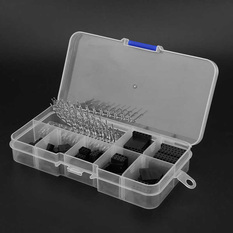 Kabel Jumper Pin Connector Behuizing Kit Mannelijke Crimp Pin + Vrouwelijke Terminal Toonhoogte Pin Connector Assortiment Kit