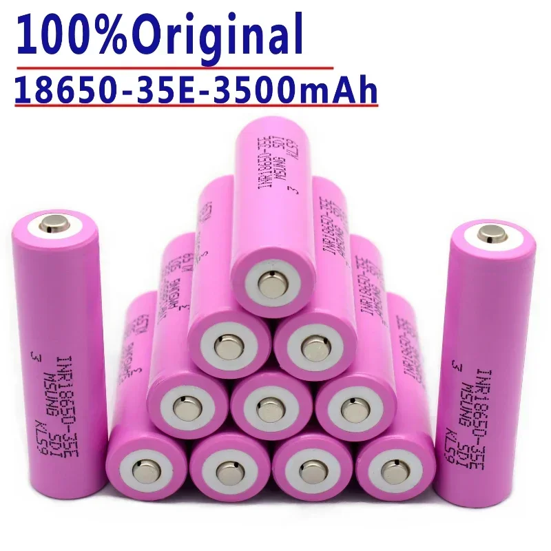 35E 18650 Li Ion Battery 3.7V 3500mah 30a INR18650 High Discharge Rechargeable Battery .Electric Tool Battery