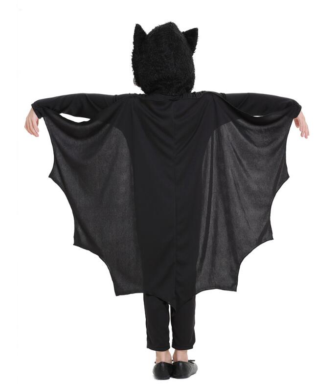 Barn vampyr fladdermus vingar barn dracula cape fancy dress halloween kostym