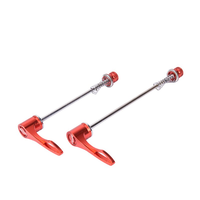 Cykeldele mtb landevejscykel cykel skruespyd 9mm 5mm quick release spyd nav 100 135 pålidelige aksel 1 par: Rød