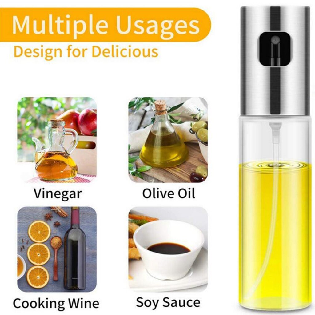 100ml olivolja sprayer glas matlagning spray flaska köksredskap för bbq stekning