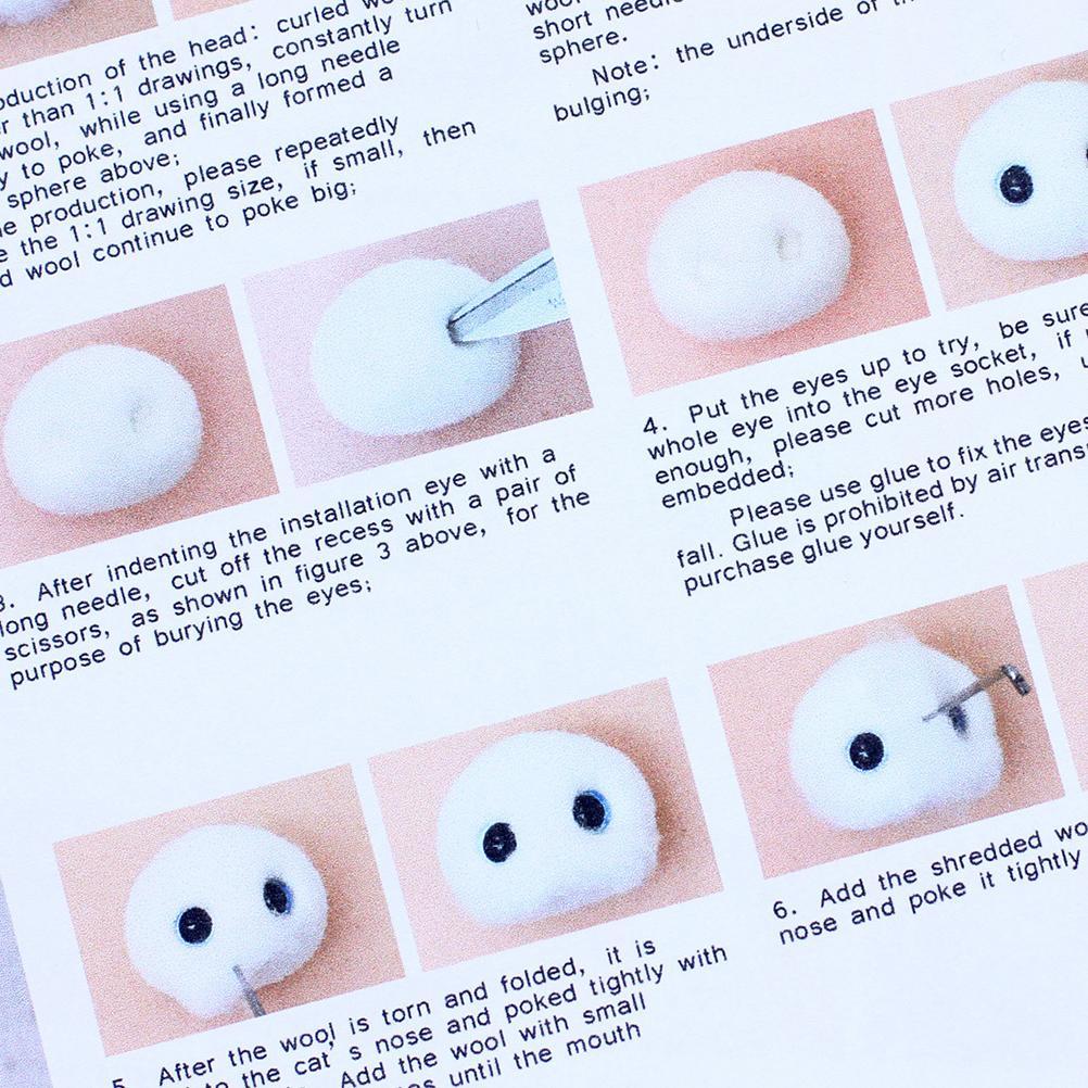 Lovely Doll Wool Felt Craft DIY kit Non Finished Poked Set Handcraft Kit Needle Material Bag Needle Felting Starter Kit