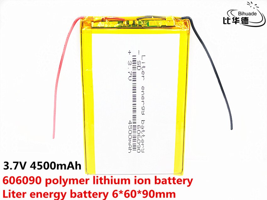 3.7V 4500mAh 606090 Lithium Polymer Li-Po li ion Rechargeable Battery Lipo cells For interphone Mobile interphone Searchlight