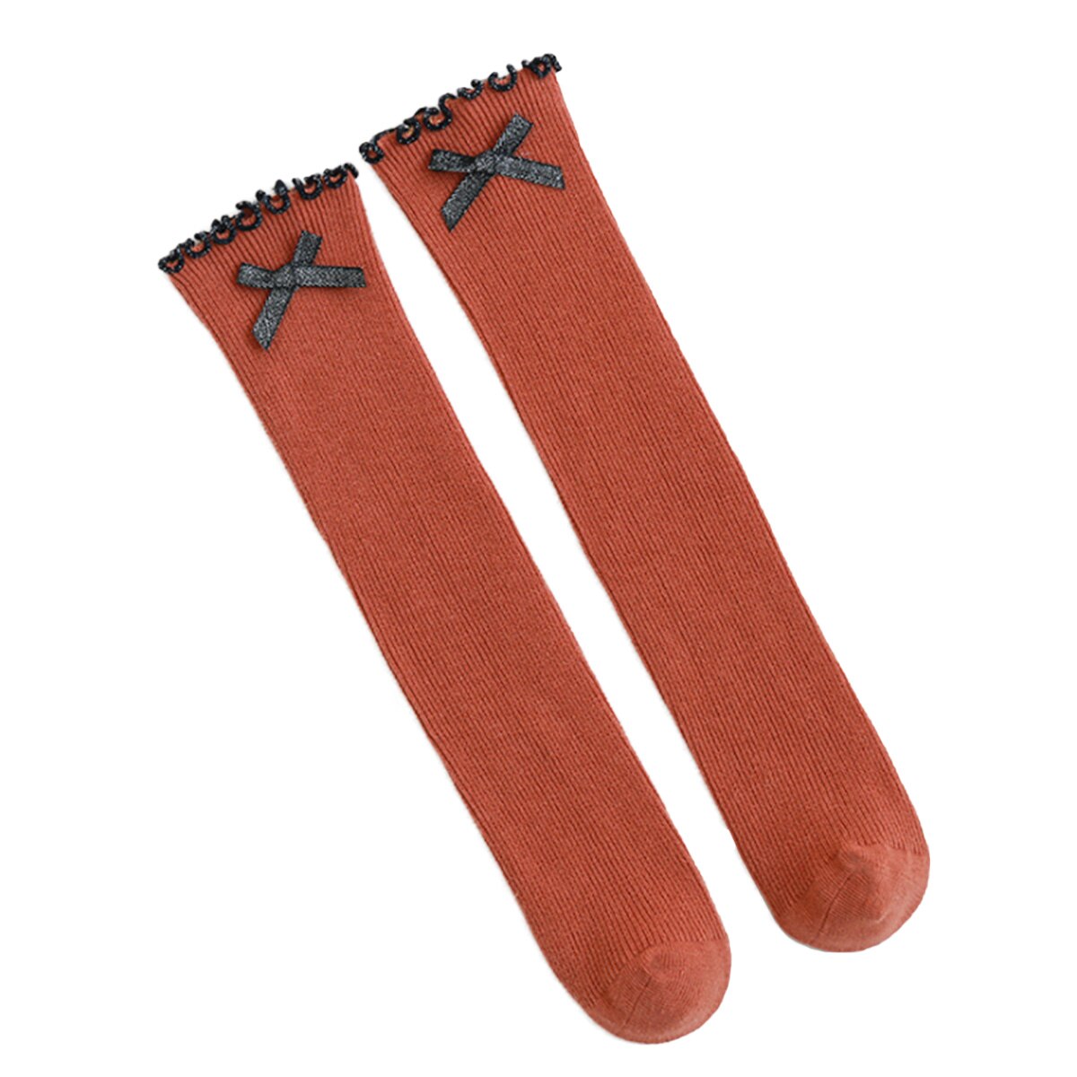 Maluch dziewczynek pończochy piękne wzburzyć plisowany dzianiny bawełniane ciepłe antypoślizgowe skarpety robić kolan na sukienka na co dzień: Czerwony