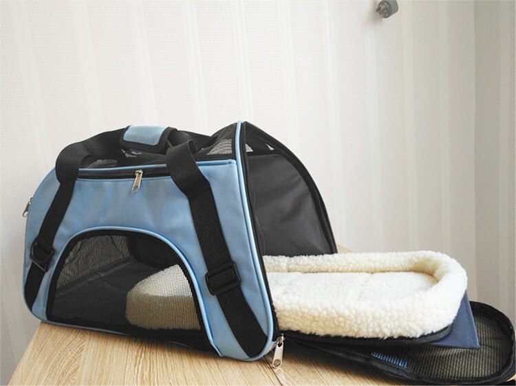 Hundväskor bärbar hundbärväska mesh ventilerande bärväskor för små hundar hopfällbara katter handväska resor husdjursväska transportväska