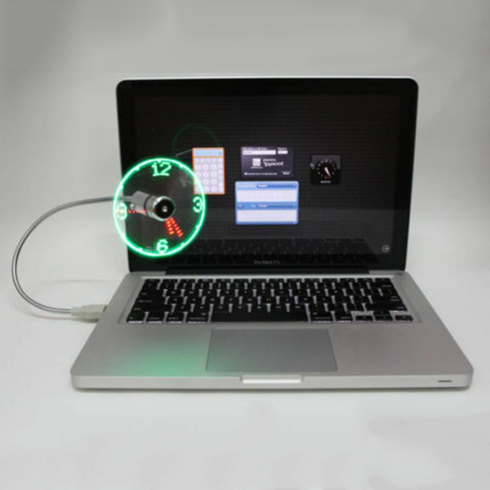 Kreative Mini Fan USB Powered LED Uhr Echtzeit Display Sommer Kühlung Neon Fan USB Gadgets
