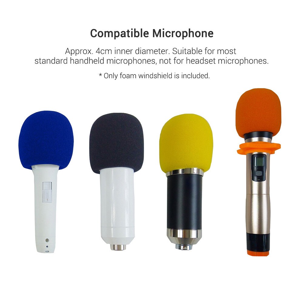 5 Stks/partij Universal Mic Accessoires Foam Cover Handheld Microfoon Voorruit Spons Cap Bal Vorm Microfoon Voorruit
