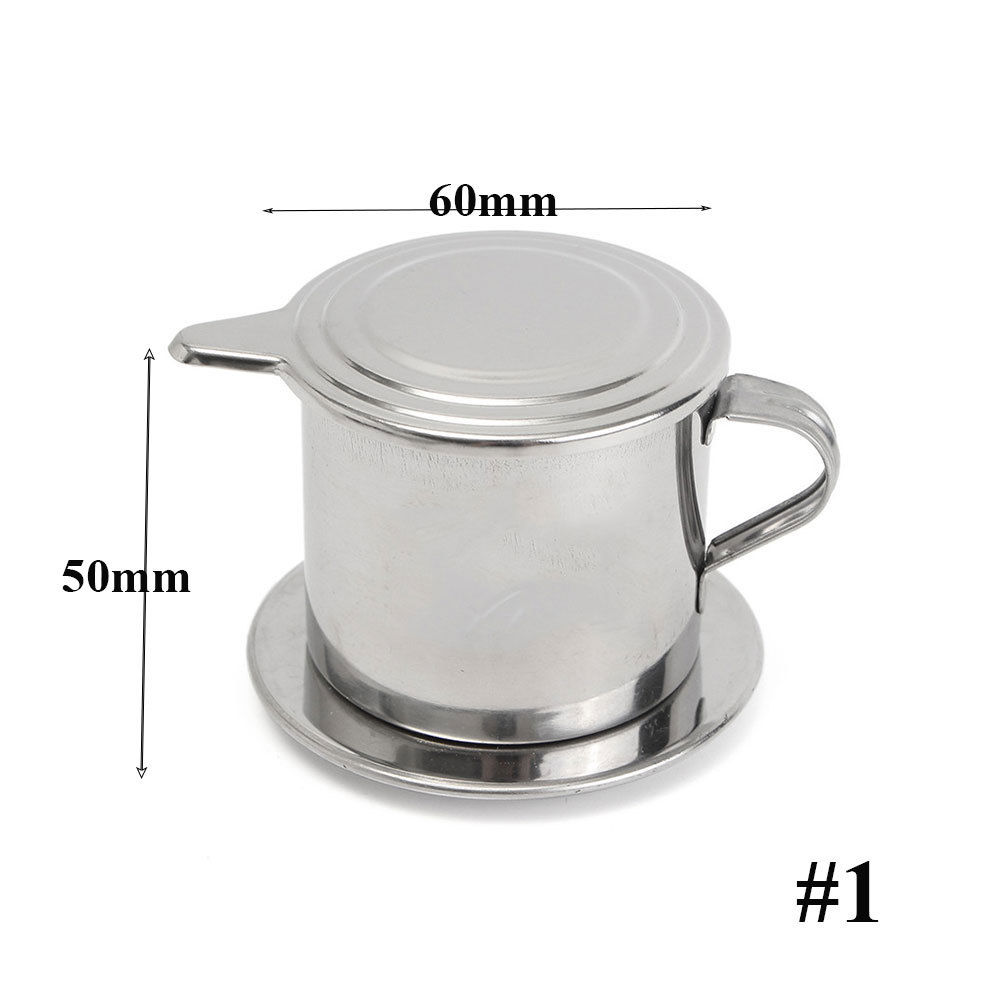 50/100ml acier inoxydable Vietnam vietnamien cafetière filtre goutte à goutte cafetière théière café infuseur bouilloire Pot: 50ml  Max