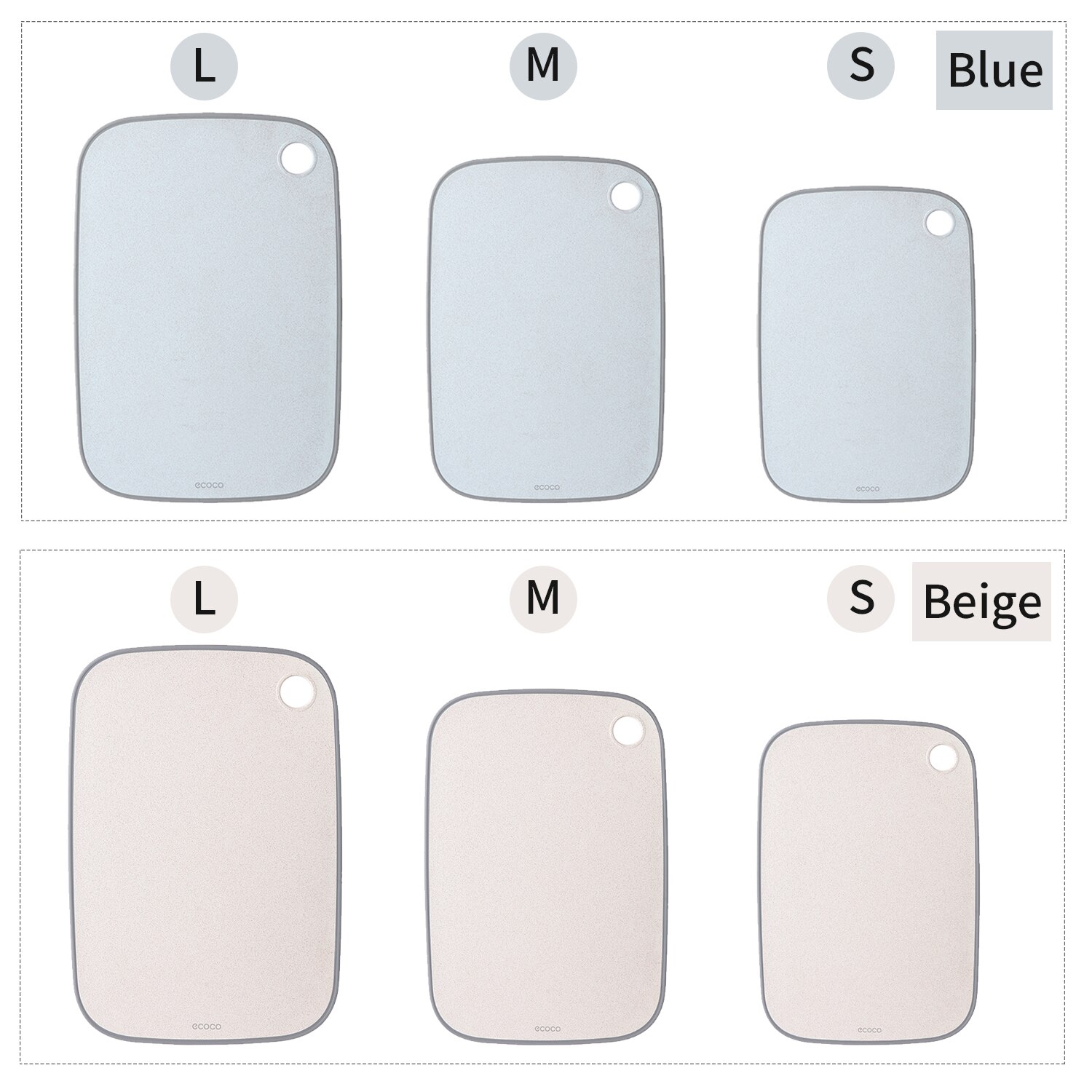 Kitchen PP Plastic Cutting Board Reversible Board Chopping Board Wheat Straw Cutting Mat Double Cut Anti-Slip Surface