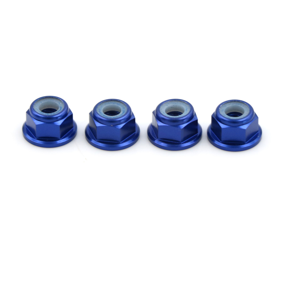 4 st aluminiumprofilkopplingar verktyg  m4 rc hsp 102049 (02190)  aluminium nylonmutter  m4 för 1:10 uppgraderingsdelar: Kungsblå