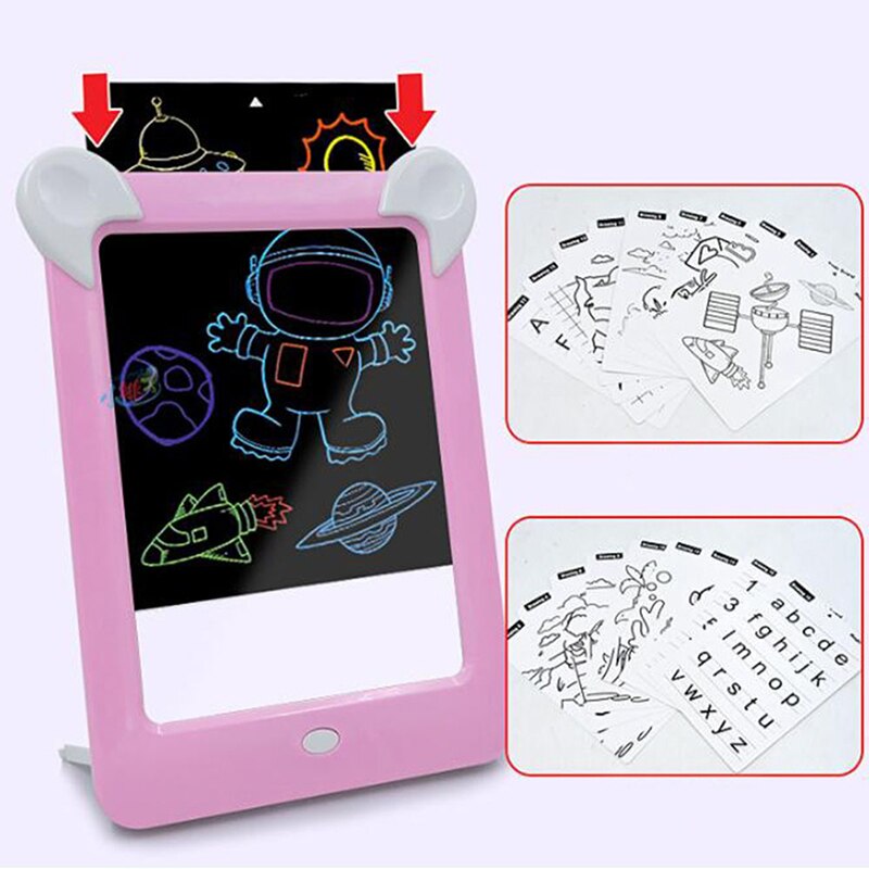 3D Magic Light Up Tekening Pad Kinderen Tekentafel Puzzel Licht Boord Kinderen Hersenen Ontwikkeling Speelgoed Puzzel Tekening
