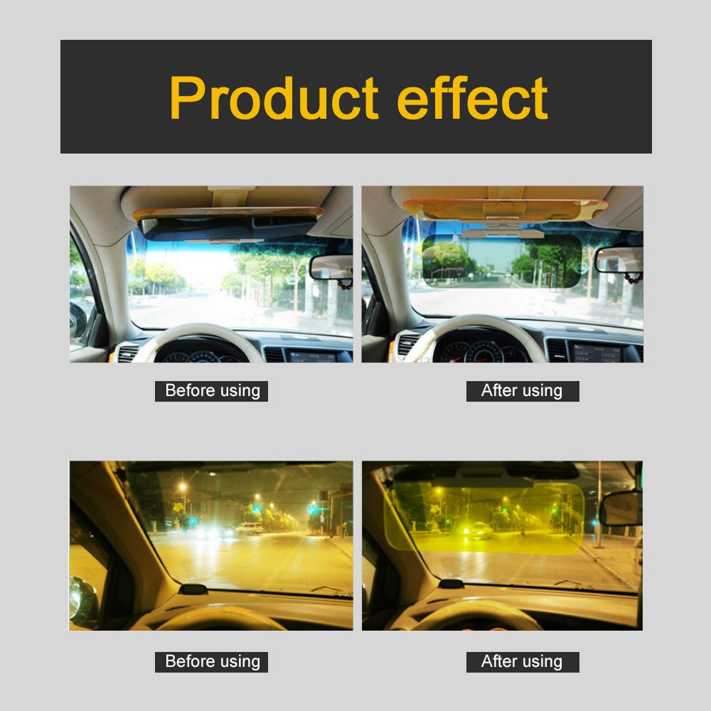 Auto Zonneklep Goggles Hd Dag Night Anti-Verblinding Spiegel