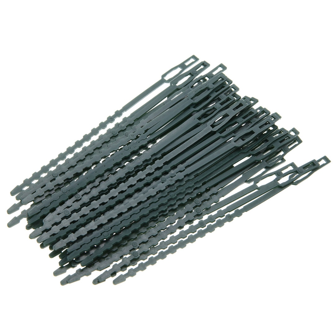 50 Stks/partij Verstelbare Plastic Plant Kabelbinders Herbruikbare Kabelbinders Voor Tuin Boom Klimmen Ondersteuning