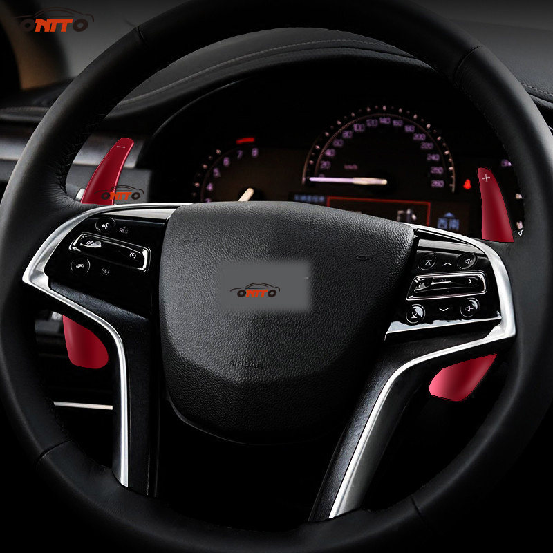 2 Stks/partij Auto Stuurwiel Shift Paddle Uitbreiding Shifter Accessoire Fit Voor Ats ATS-L CT6 40T CT6 28T auto Styling Rood/Zwart