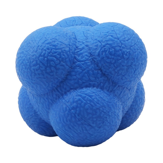 Bola de reacción Hexagonal de 5,5 cm, Bola de silicona para la agilidad y la coordinación, ejercicio de reflejos, pelota de entrenamiento deportivo: Blue