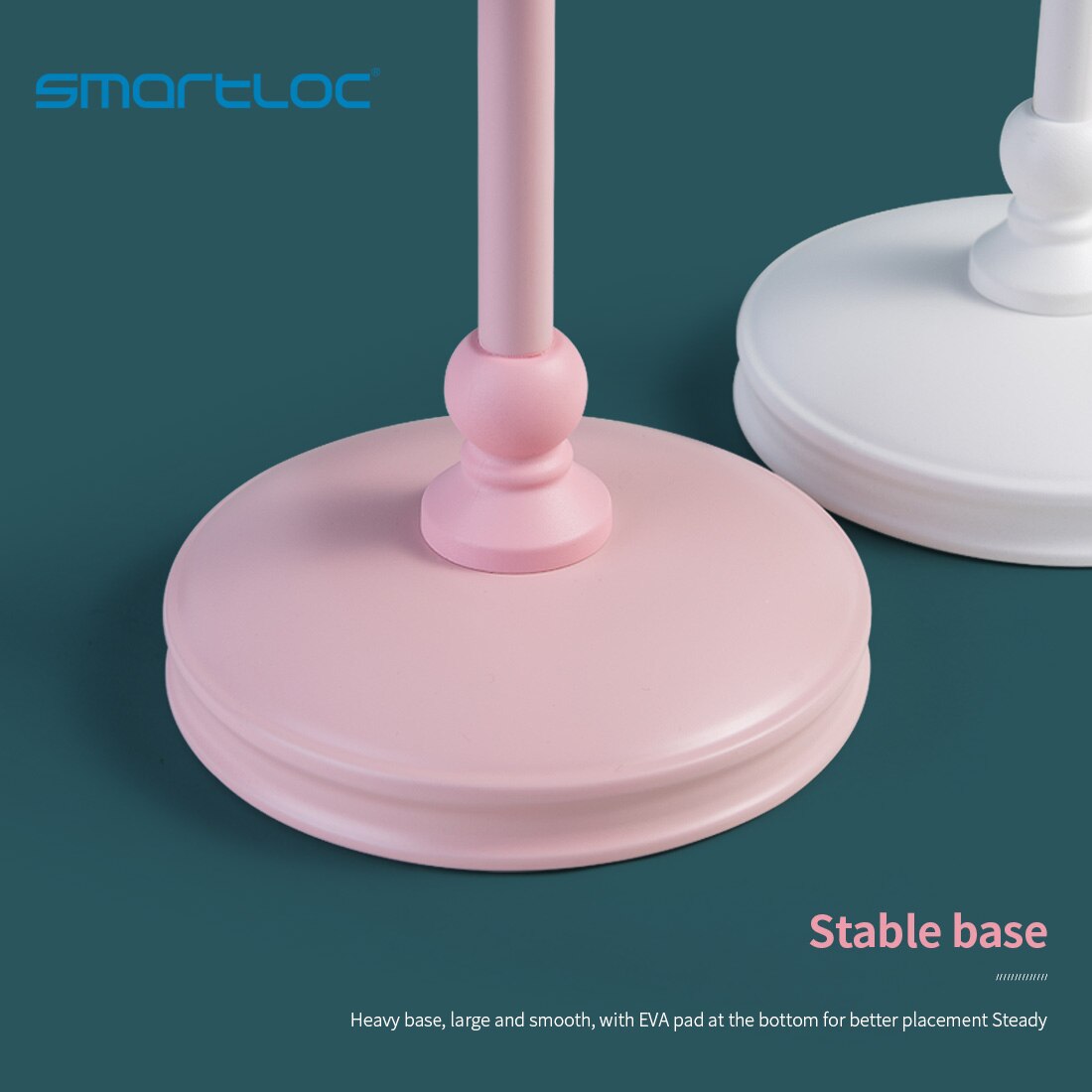 Espejo de maquillaje compacto giratorio de 2 caras, espejo redondo de doble cara para escritorio, con aumento de 5X, con de tocador